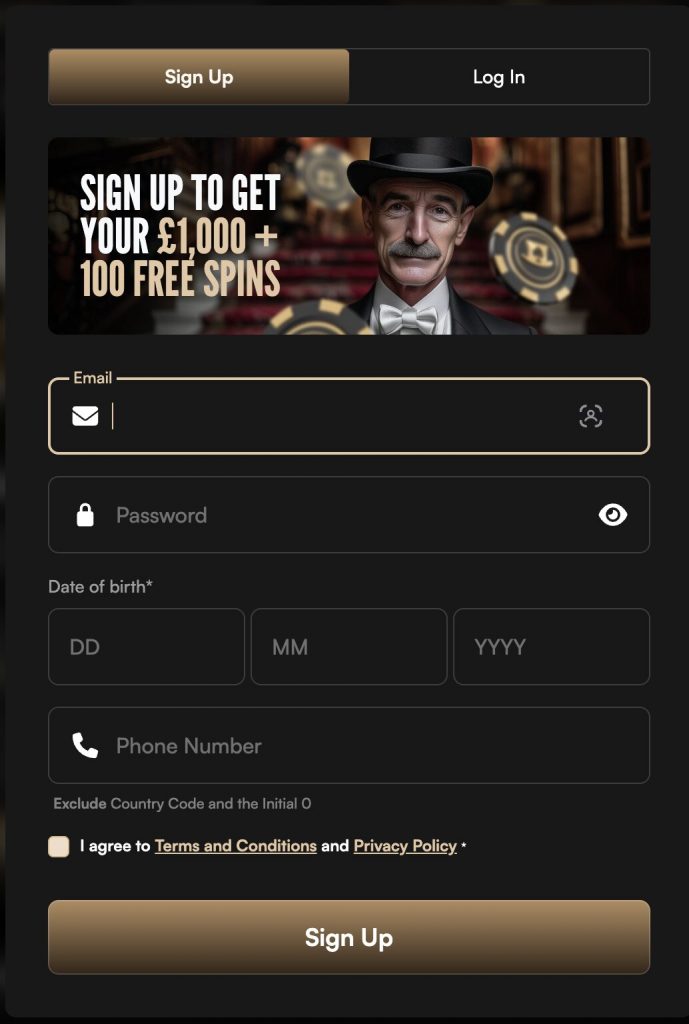 harrys casino sign up