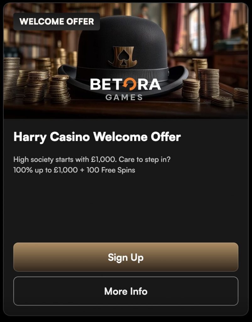 harryscasino welcome offer